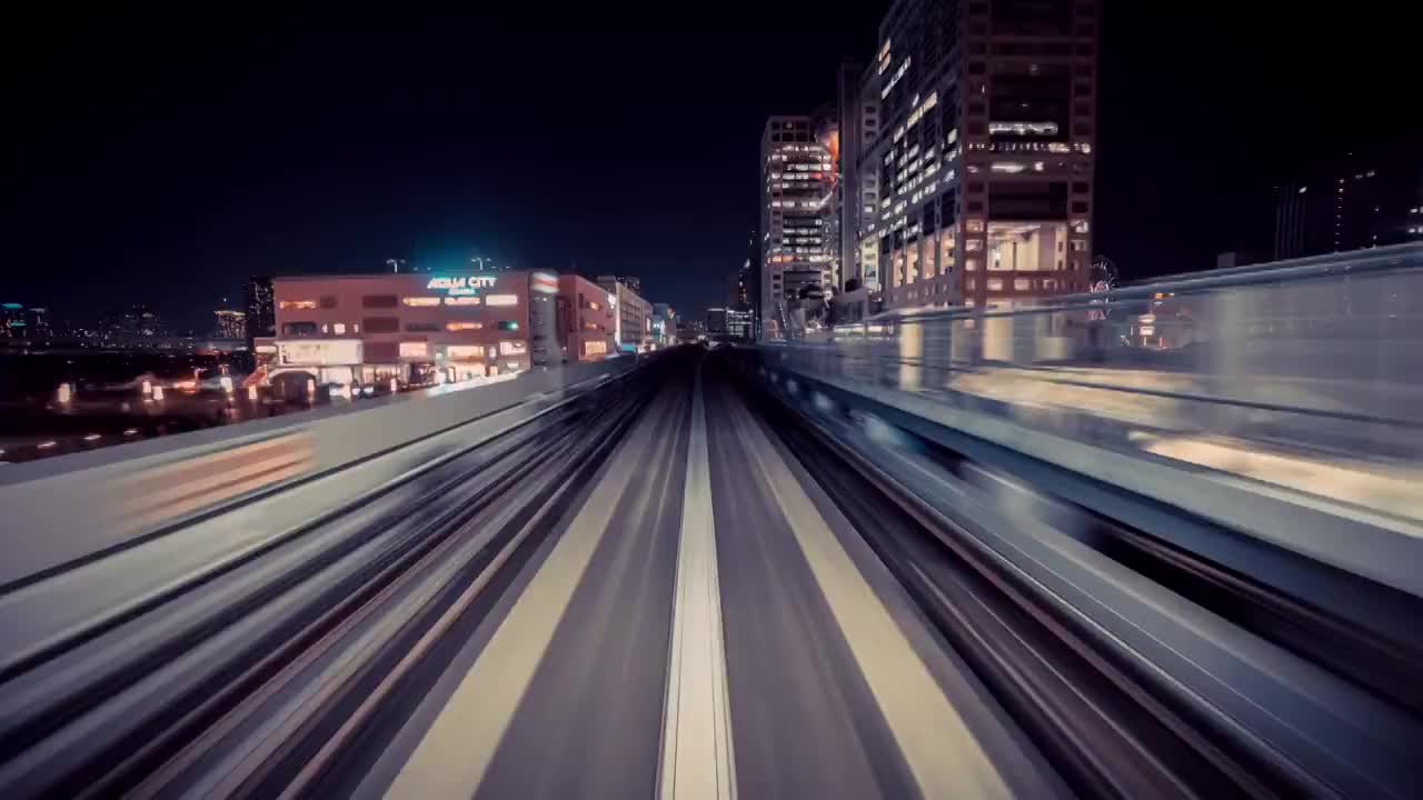 4K分辨率隧道中列車運行的時間間隔，運輸技術視頻素材