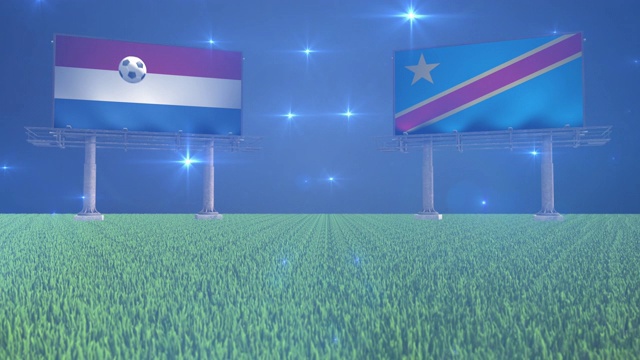 足球荷兰对民主刚果共和国视频素材