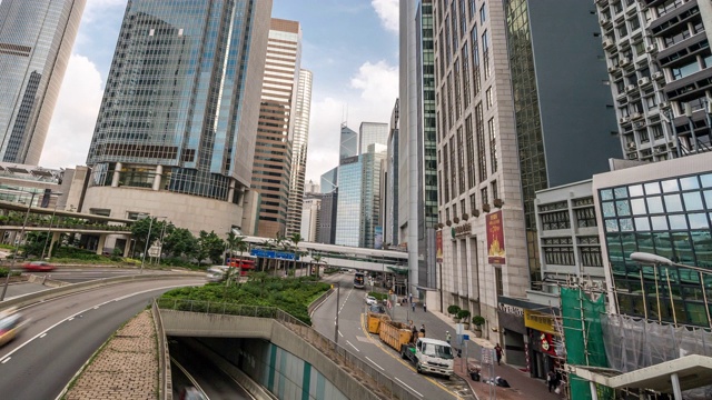 延时:中环香港天际线城市景观视频素材
