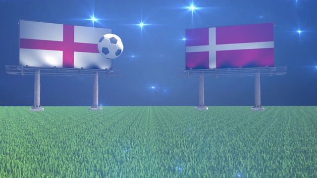 足球:英格兰对丹麦视频素材