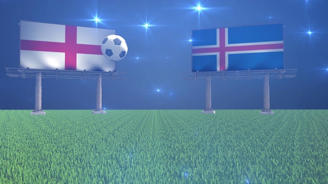 足球:英格兰对冰岛视频素材
