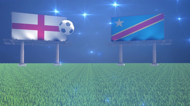 足球英格兰对刚果民主共和国视频素材