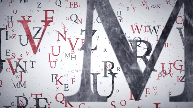 字母的背景视频素材