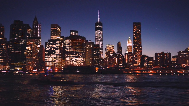 曼哈顿,夜景视频素材