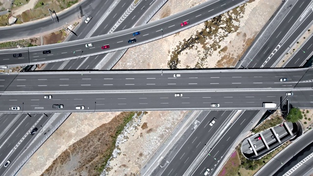 智利圣地亚哥高速公路十字路口视频素材