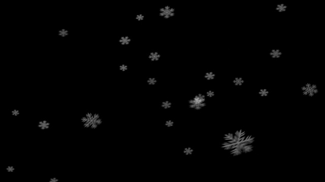 纹理雪花落在黑色高清背景视频下载
