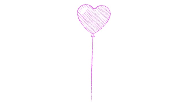 动画心形球以白色为背景，心形浪漫爱情情人概念视频素材