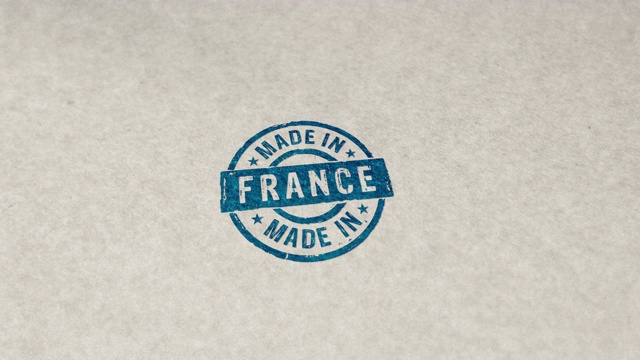 法国制作的邮票和循环印花动画视频下载