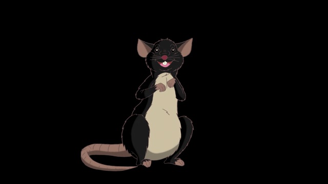 黑老鼠坐和说话动画阿尔法马特视频下载