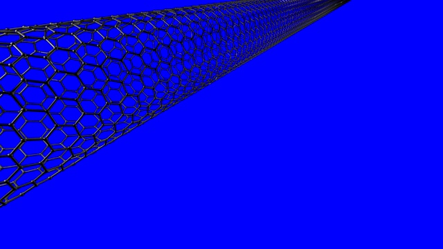 碳纳米管结构，六角形3d视频素材