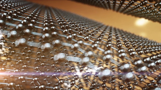 石墨烯原子构成的网格视频素材