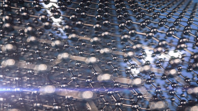 石墨烯原子构成的网格视频素材