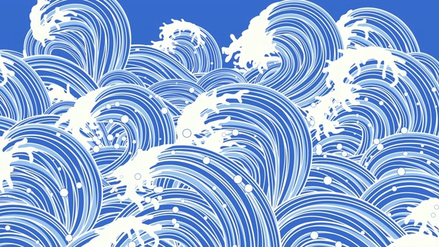 日式波浪图[循环]视频购买