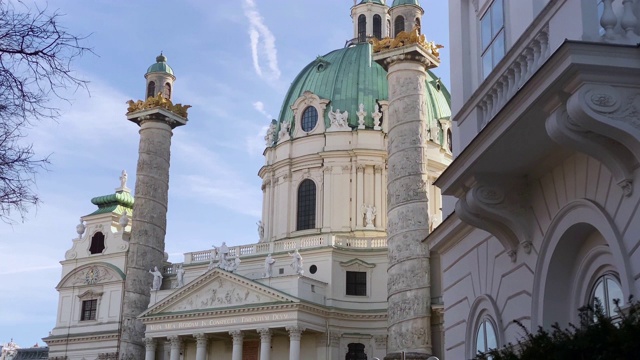 维也纳圣查尔斯教堂视频素材