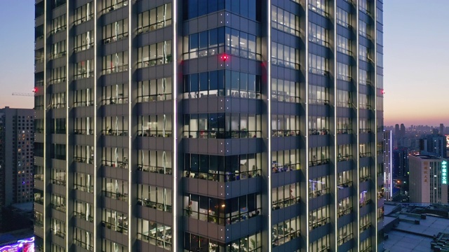 办公大楼高角度视图视频素材