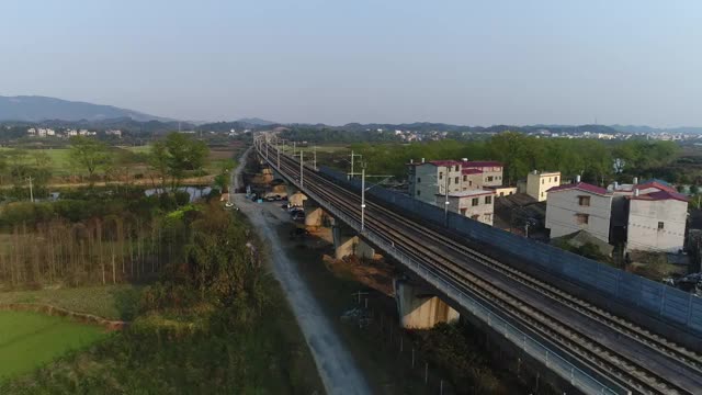 高速火车高架桥视频购买