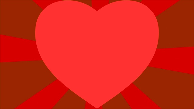 红色的心动画视频素材