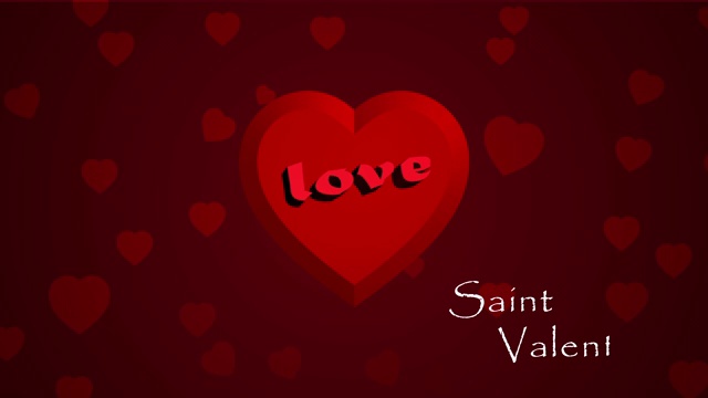 背景是红心，圣瓦伦丁视频下载