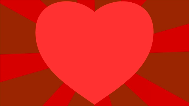红色的心动画视频素材