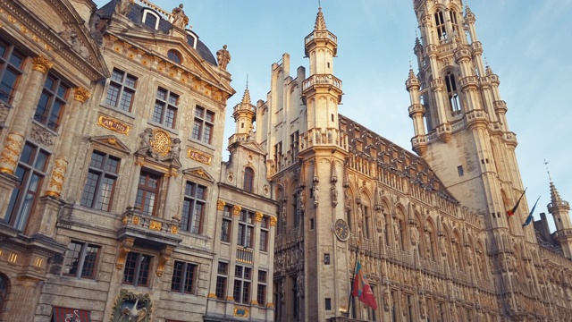大广场的建筑，布鲁塞尔，比利时视频下载