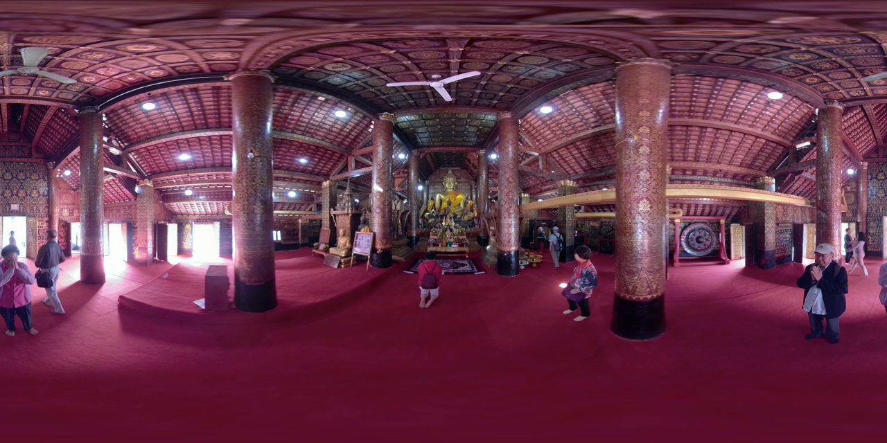 360 VR /人在佛寺的香通寺，金城寺视频下载