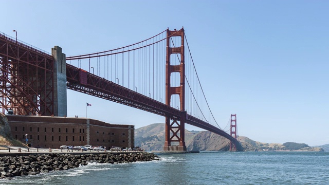 旧金山金门大桥的时光流逝视频下载