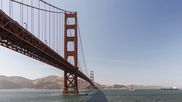 金门大桥的时间流逝，旧金山，加利福尼亚，美国视频素材