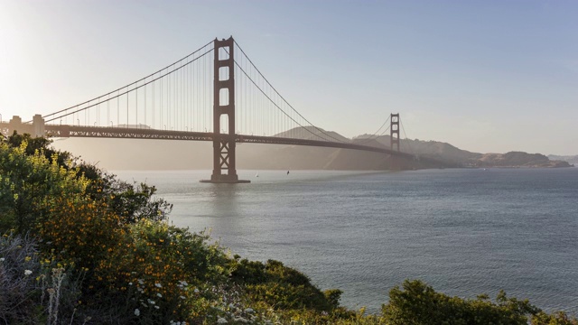美国加州旧金山金门大桥的日日夜夜时光流逝视频素材
