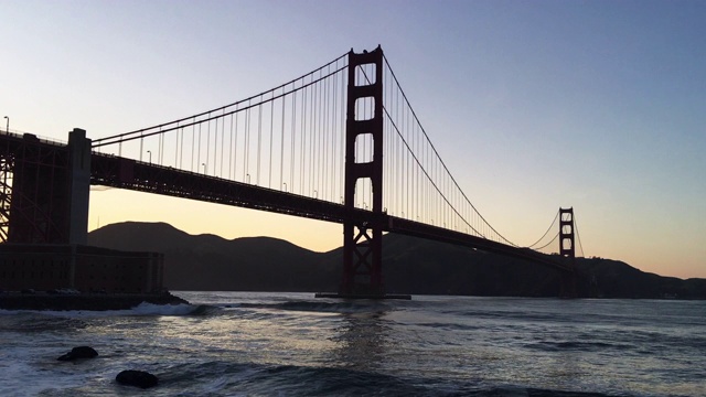 旧金山金门大桥日落美国4K视频视频素材
