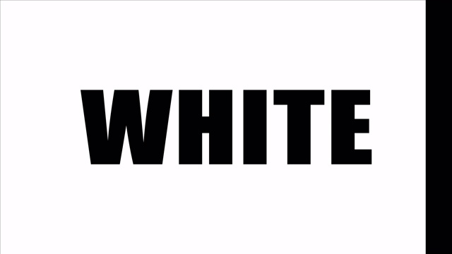 黑字是用白字写在黑色背景上的。“白色”这个词是用黑色的字母写在白色的背景上。运动图形。视频下载