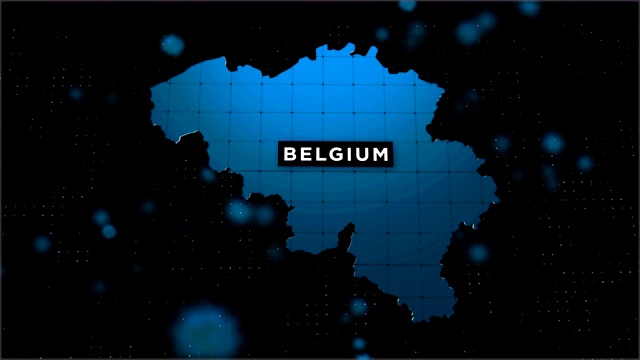 4K冠状病毒爆发与比利时地图冠状病毒概念视频素材