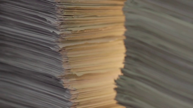 结构化财务报告被存档。一企业档案文件视频素材