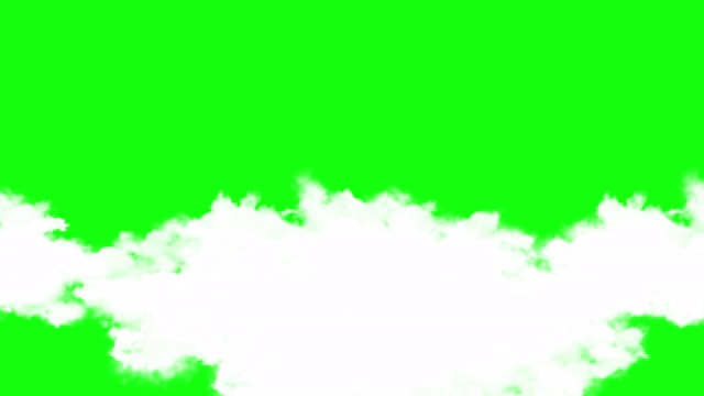 美丽的蓝天与云彩循环动画背景绿色屏幕。视频素材