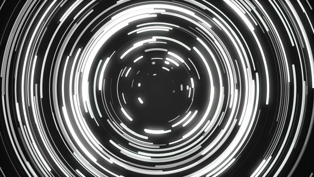 抽象圆形霓虹灯背景可循环视频素材
