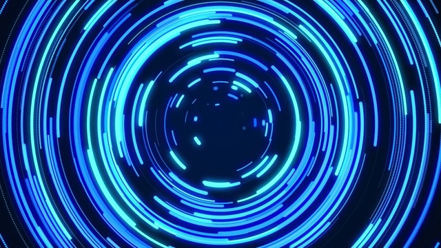 抽象圆形霓虹灯背景可循环视频素材