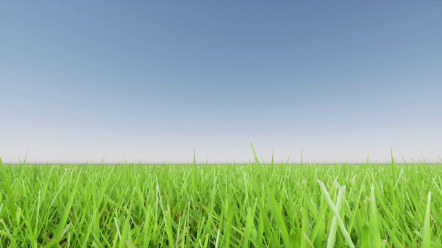 绿草如茵的景观和清澈湛蓝的天空4k视频下载