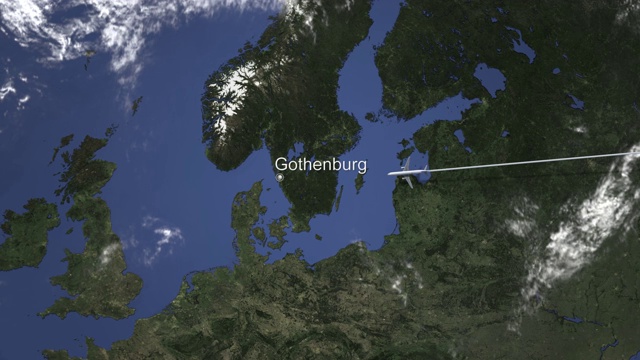 商用飞机抵达瑞典哥德堡视频下载