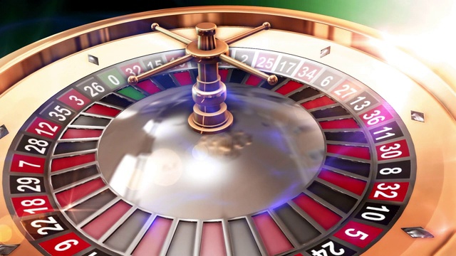 赌场轮盘赌轮盘的抽象背景视频下载