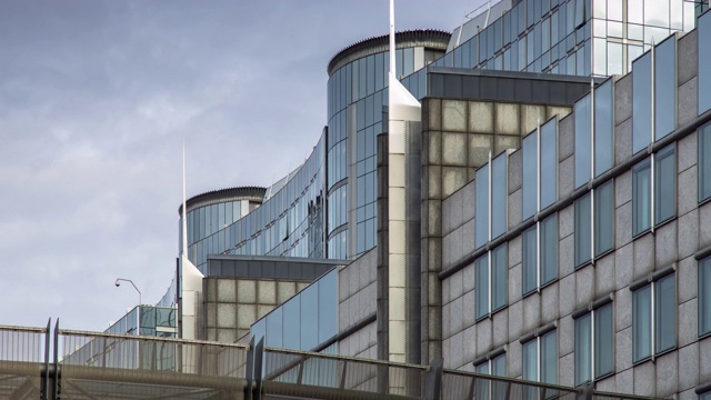欧洲议会大厦，布鲁塞尔-时间流逝视频素材