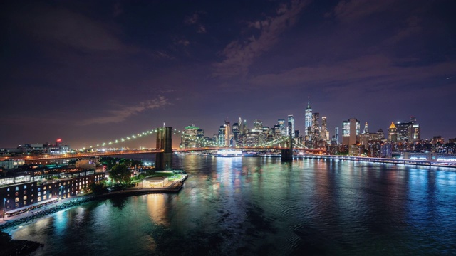 时间流逝的纽约城市景观，美国视频素材