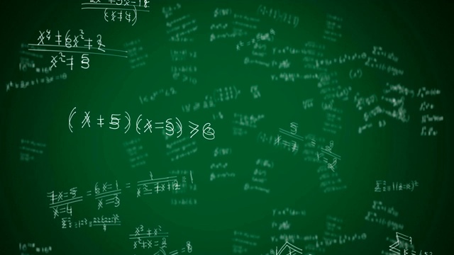 数学方程在绿色背景下移动视频下载