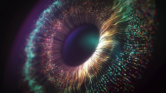 數字眼虹膜連接，虹膜爆炸背景視頻素材