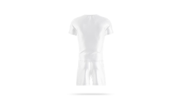 空白的白色足球制服，t恤和短模型视频素材
