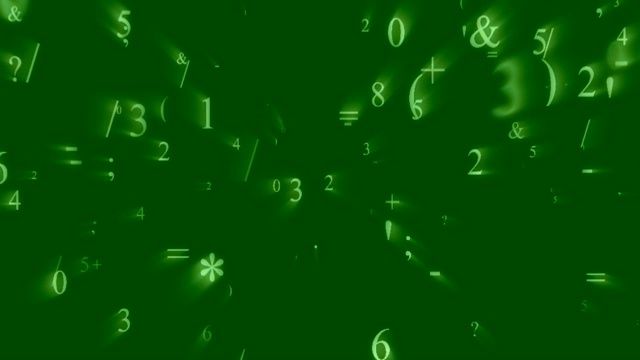 数学符号落在绿色背景上视频下载