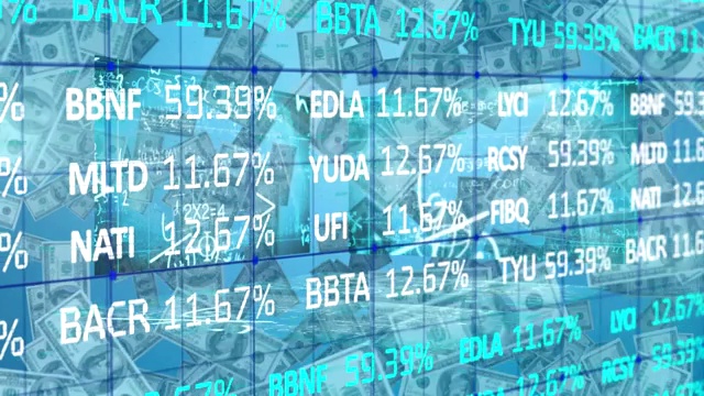 股票市场数据处理和数学方程对美元下跌视频下载