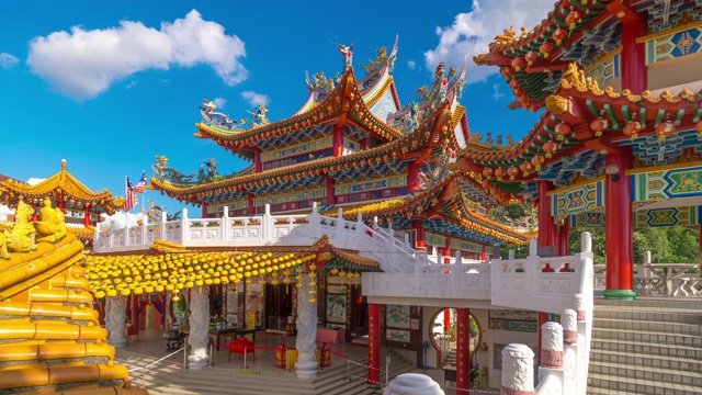 马来西亚吉隆坡中国寺庙的时间流逝视频素材