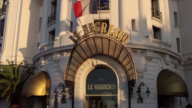 尼斯Le Negresco酒店的正面视频素材