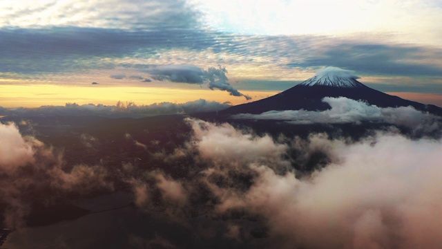 富士山鸟瞰图视频购买