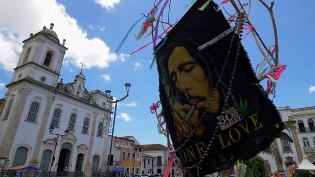 巴西巴伊亚的萨尔瓦多市中心视频素材