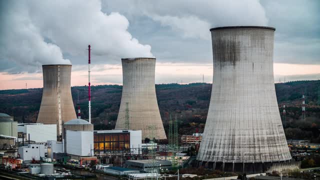 比利时Tihange核电站视频素材